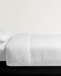 Linen Blend Duvet Cover – Crisp White