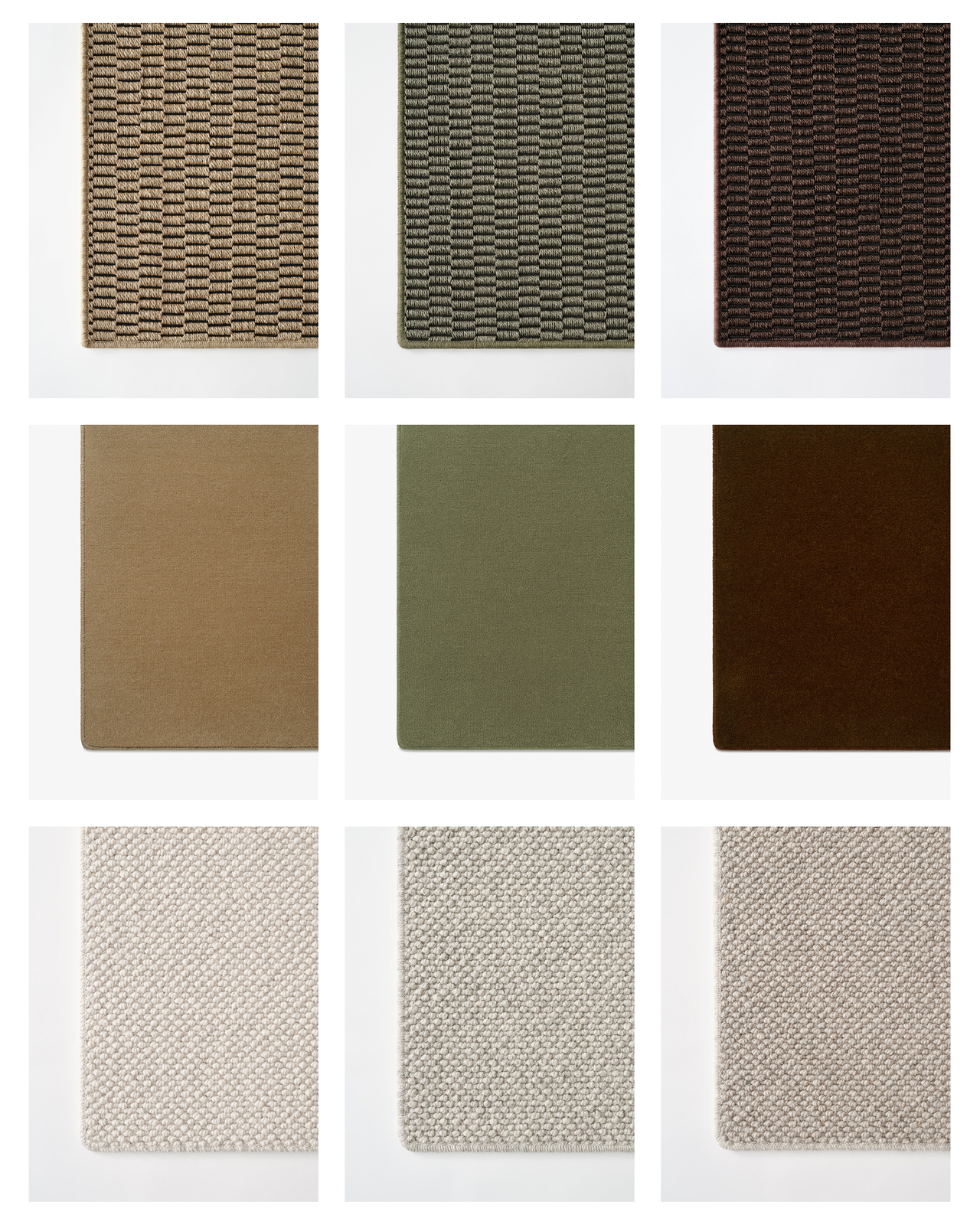 Nordic Knots, Jute,Wool Sample Bundles, Wall-to-Wall – Sample Bundle (14 pcs)