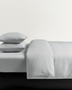 Linen Blend Duvet Cover Set (3 pcs) – Mist