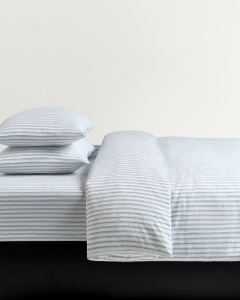 Linen Blend Duvet Cover Set (3 pcs) – Stripes