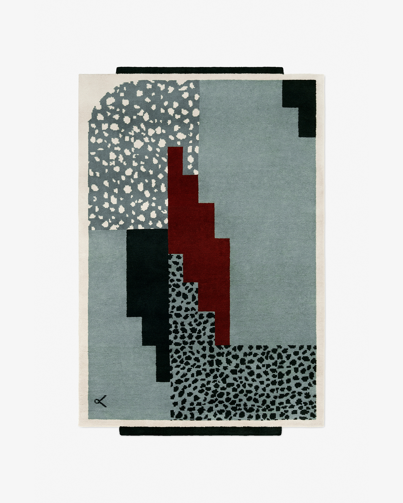 Nordic Knots, Wool Rugs, Art Deco 1 – Blue