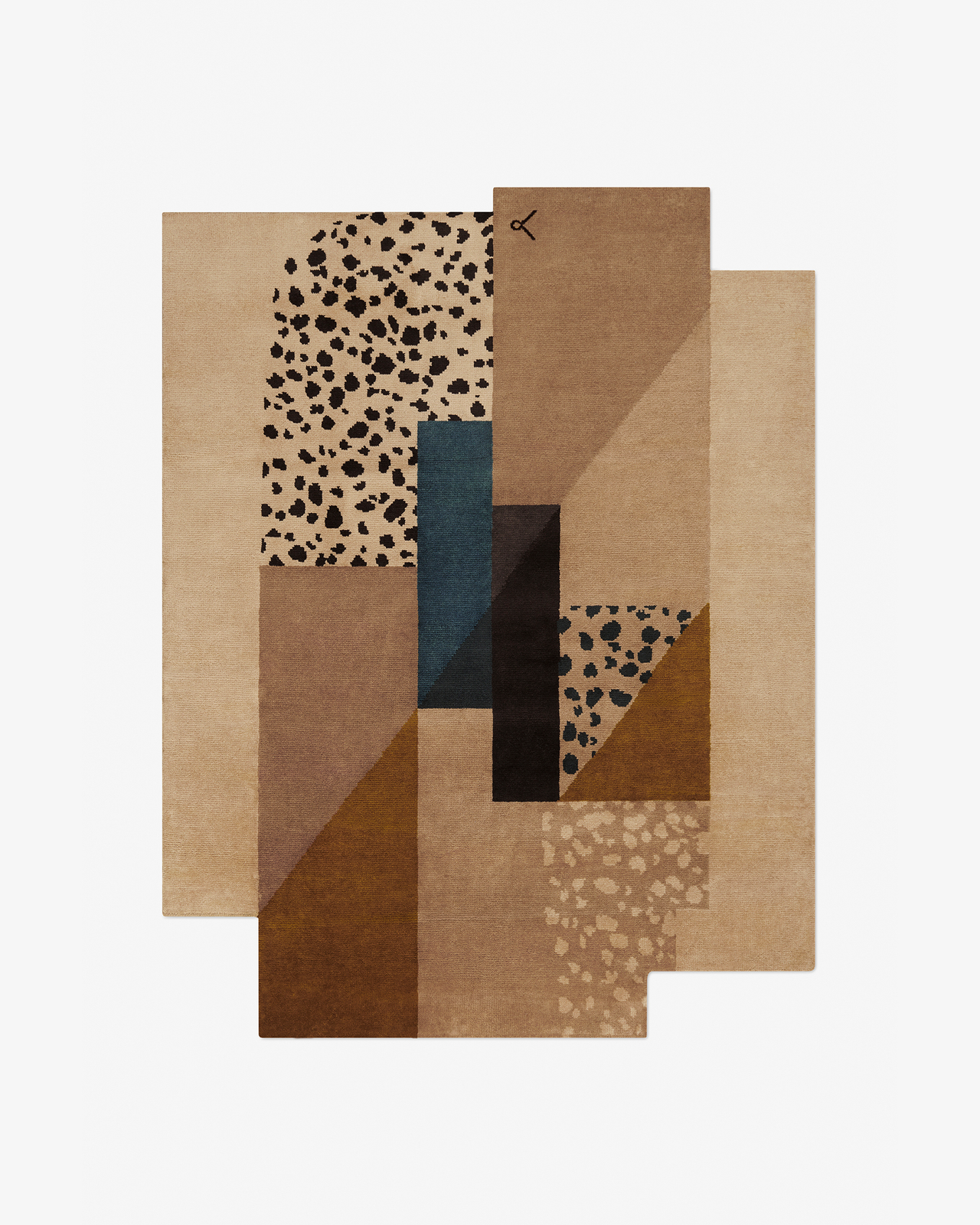 Nordic Knots, Wool Rugs, Art Deco 2 – Brown