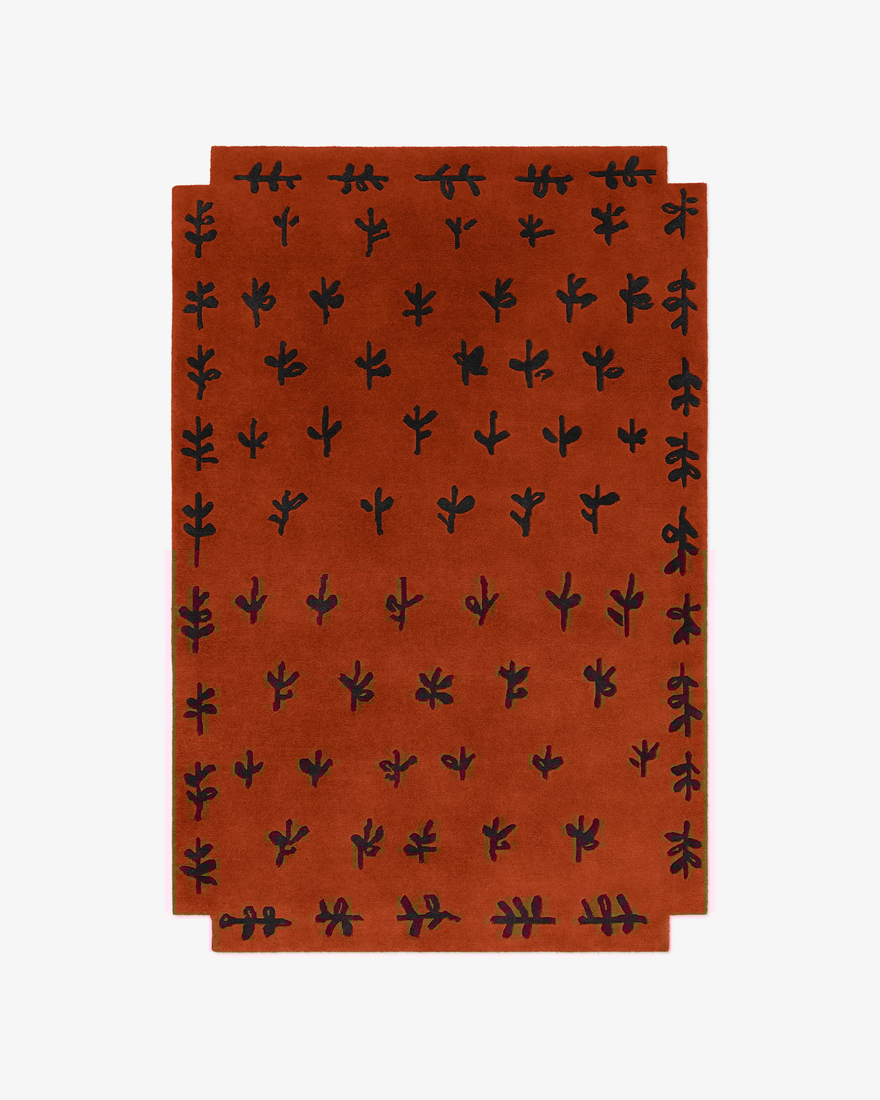 Nordic Knots, Wool Rugs, Big Buds – Red