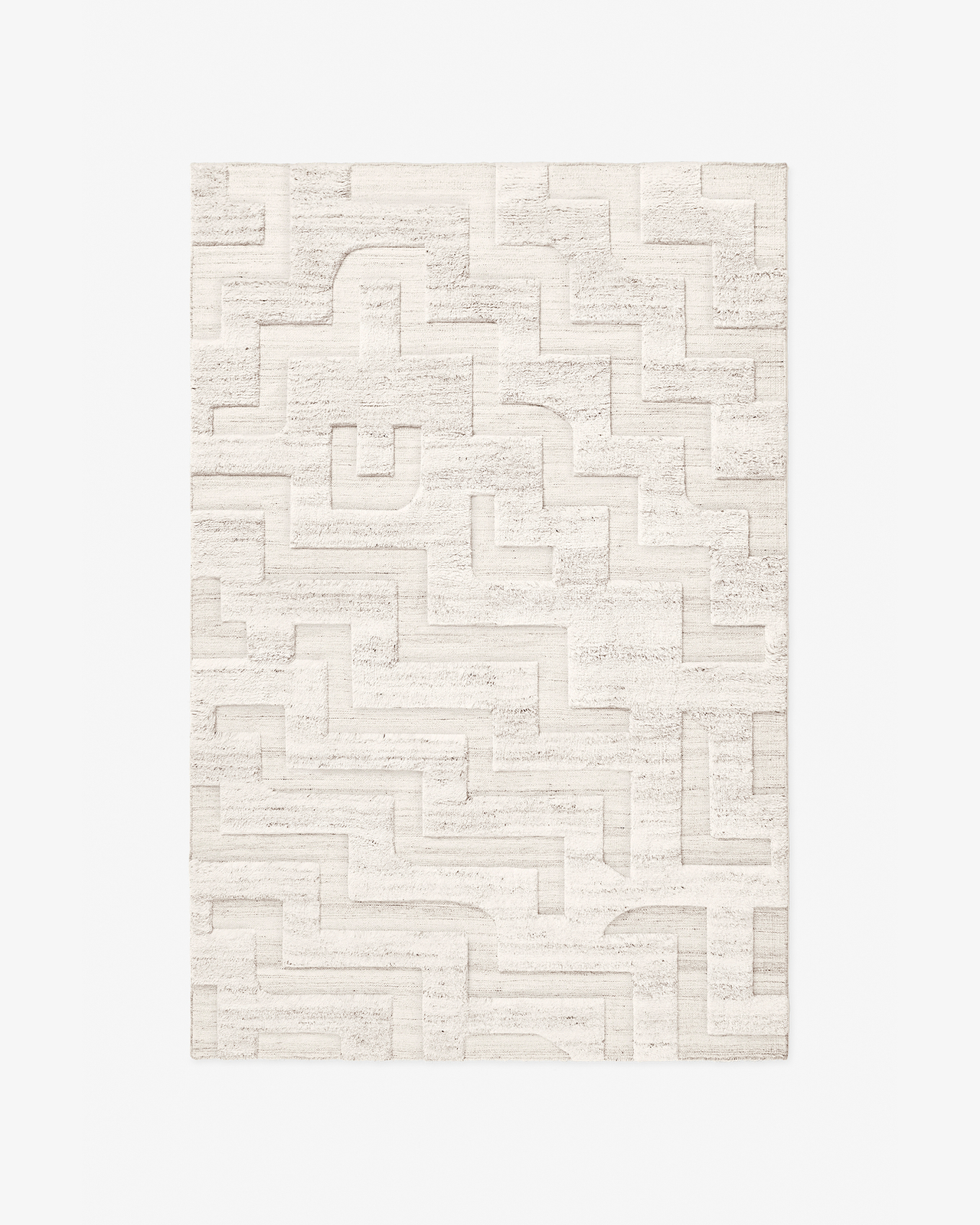 Nordic Knots, Wool Custom Rugs Samples, Boho Sample – Cream Mix