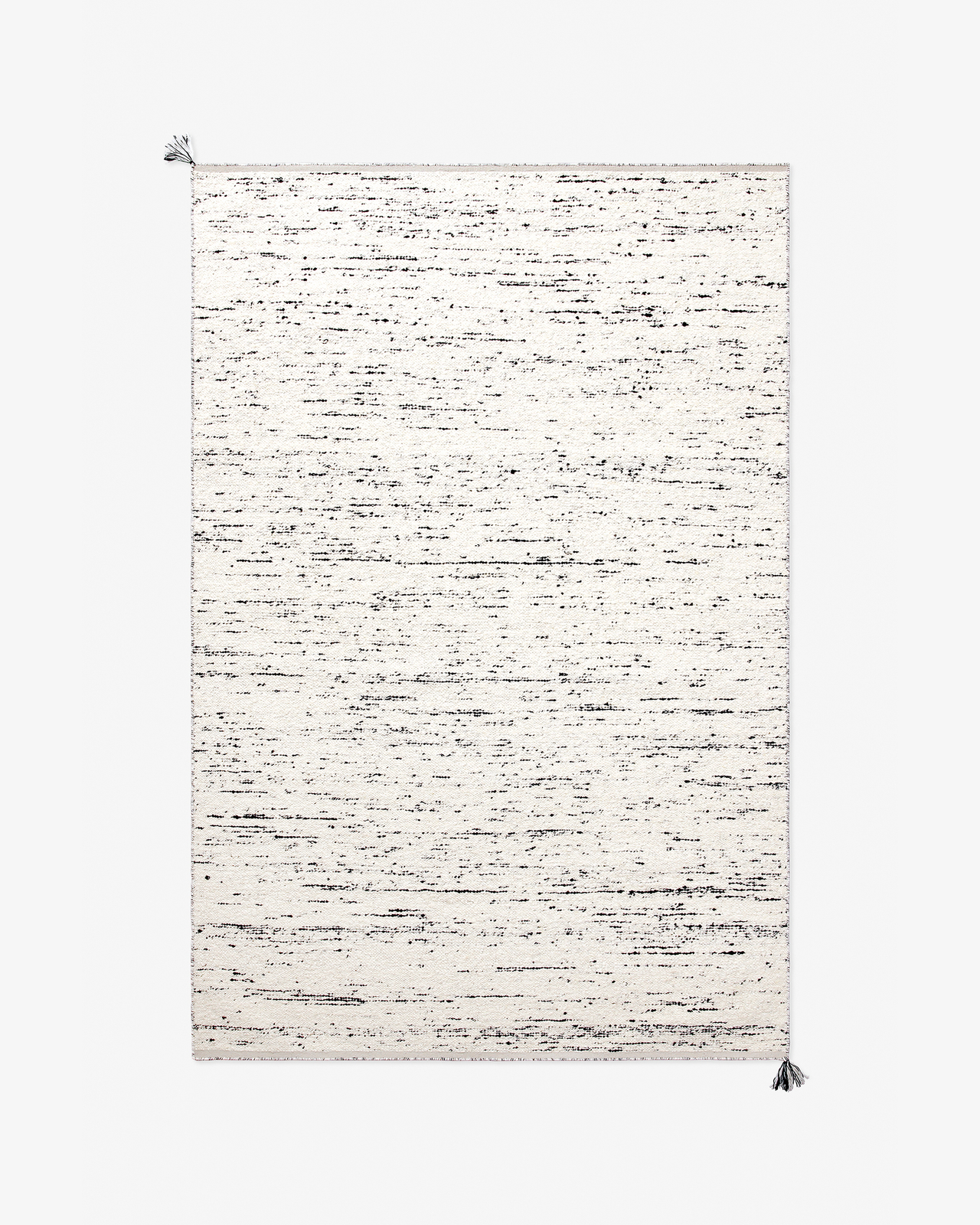 Nordic Knots, Wool Rugs, Boucle – Black/White