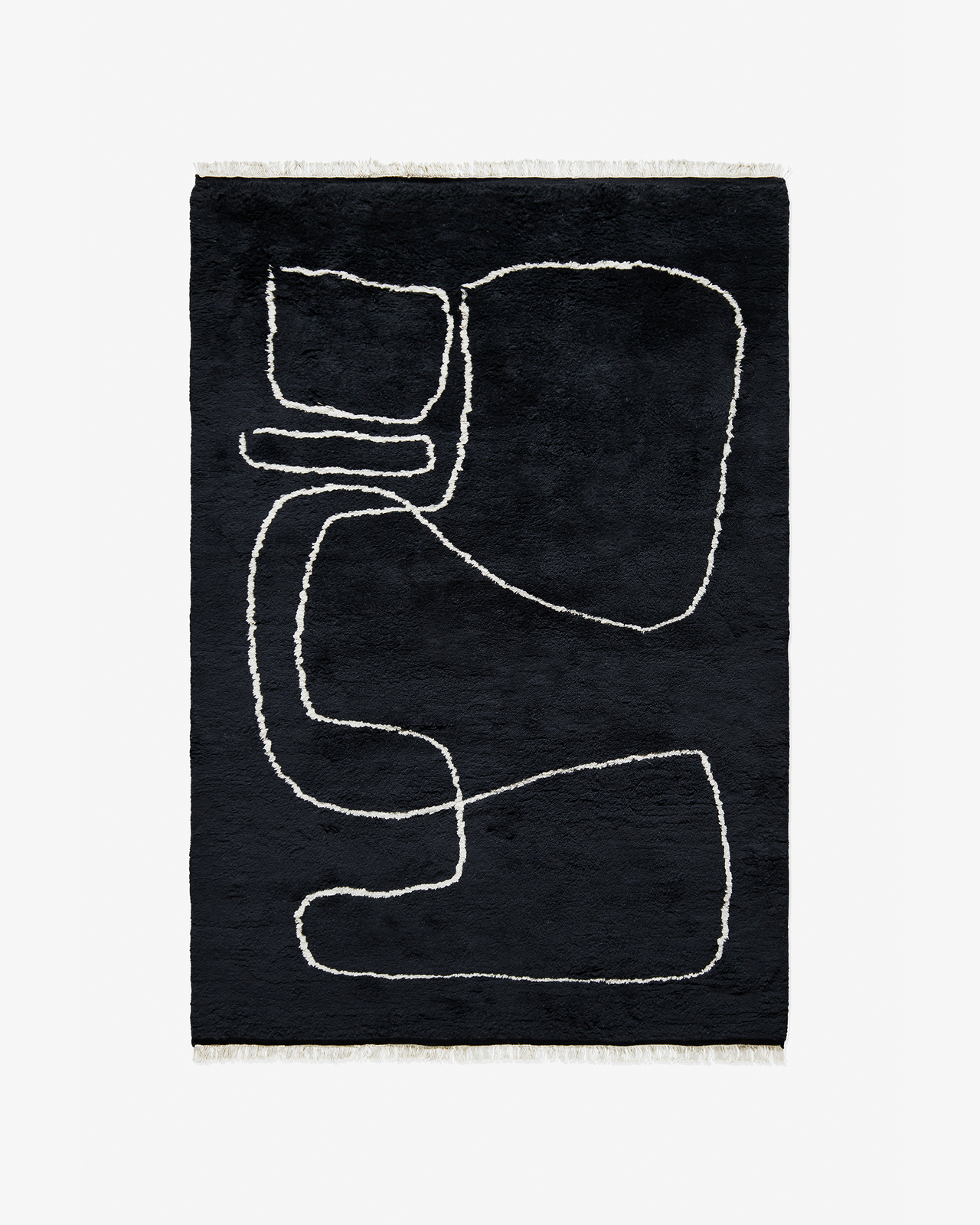 Nordic Knots, Wool Rugs, Connection – Black