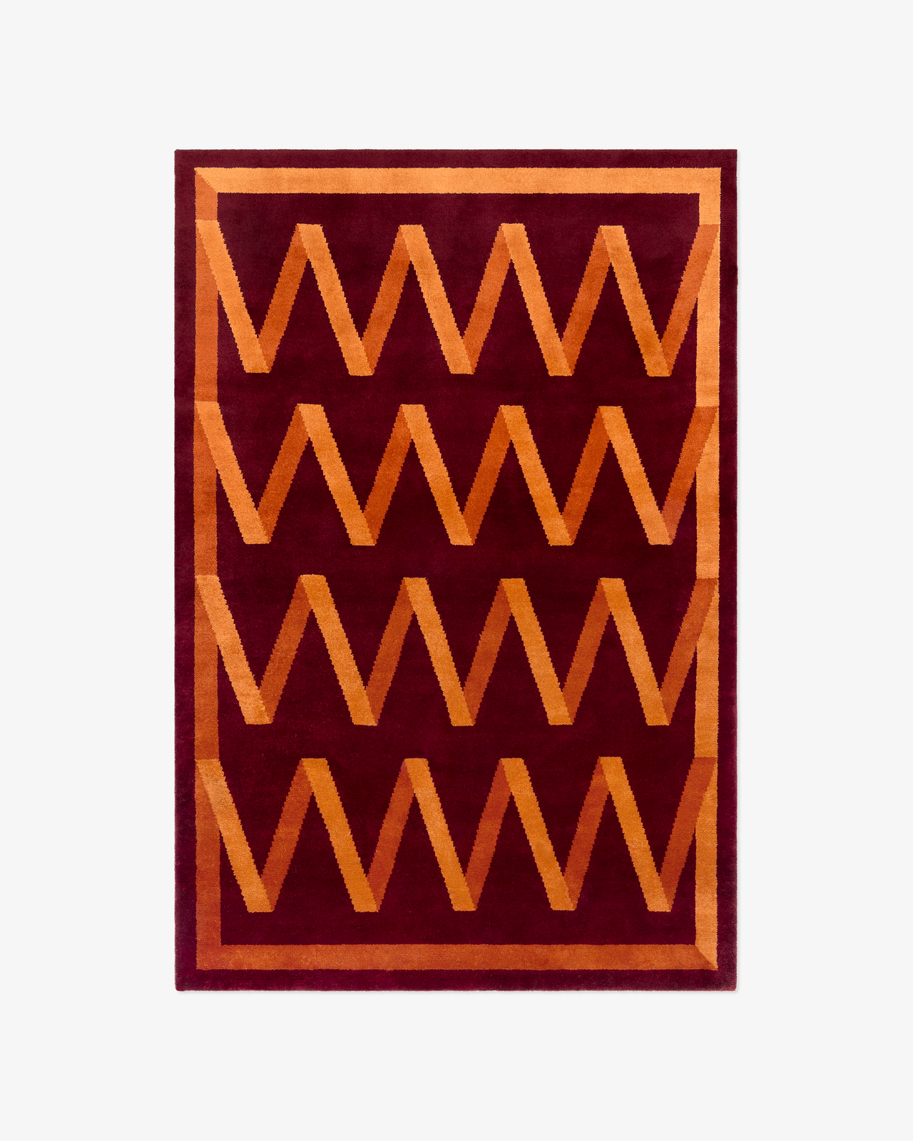 Nordic Knots, Wool Rugs, Folding Ribbon – Burgundy