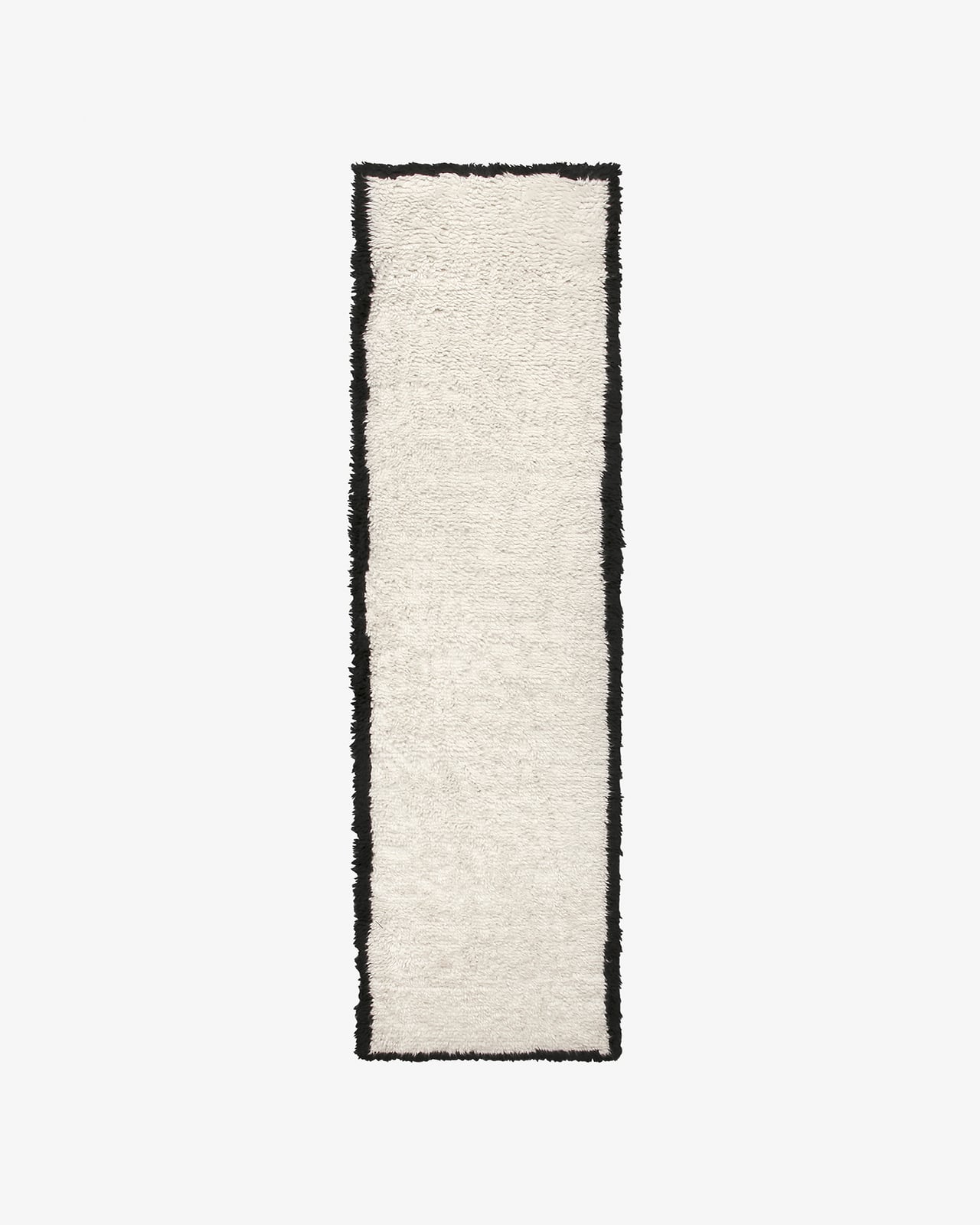 Nordic Knots, Laine Tapis, Shaggy Runner – Cream/Black