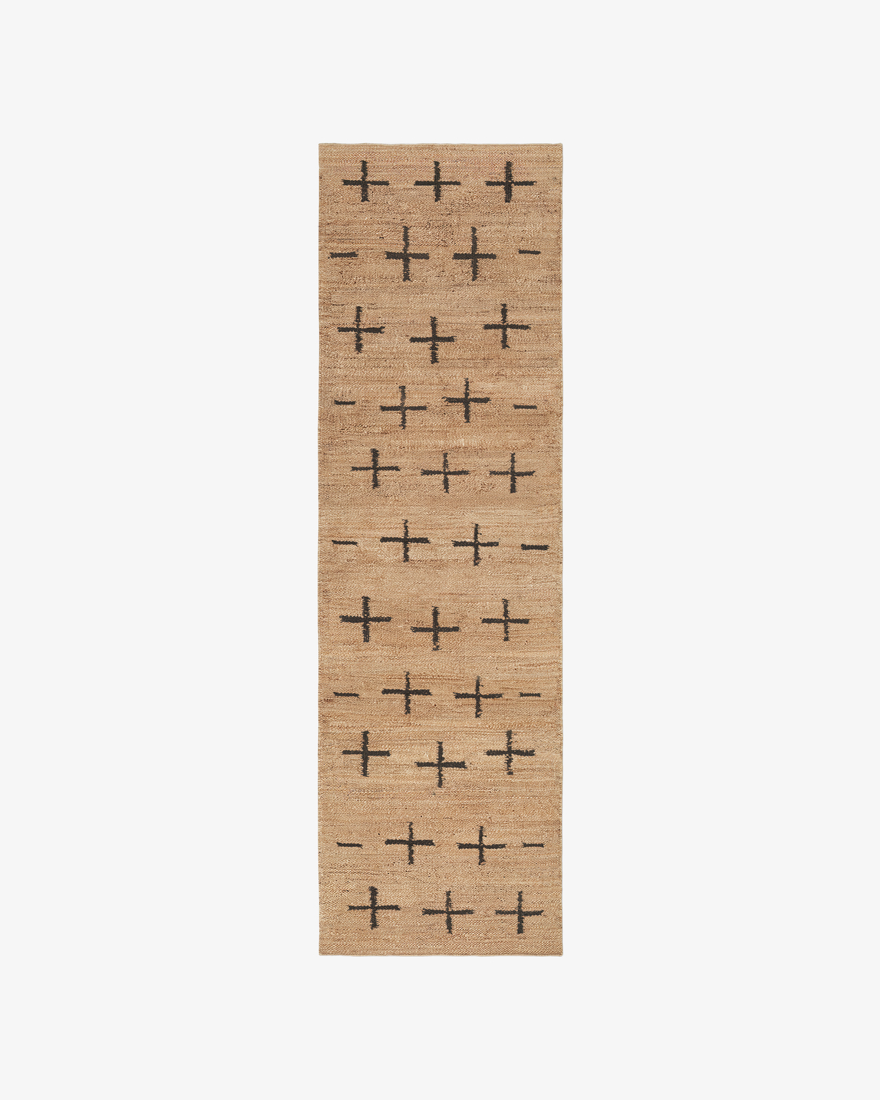 Nordic Knots, Jute Tapis, Jute Cross Runner – Black