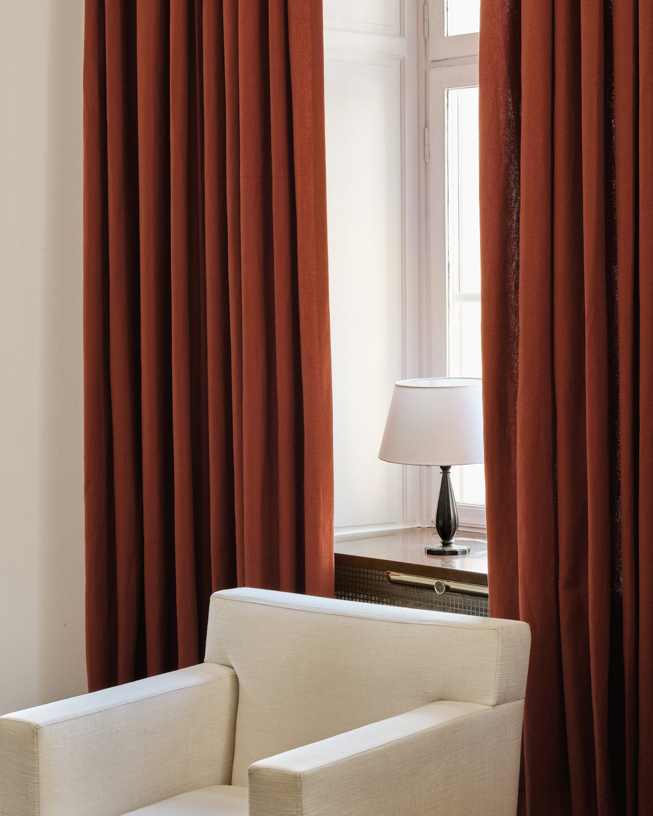 Nordic Knots, Curtains, The Shade - Burnt Red