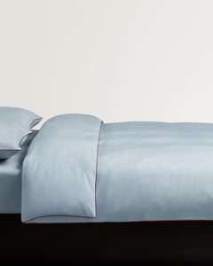 Percale Duvet Cover – Shirt Blue/Red