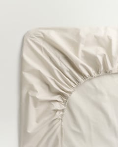 Percale Fitted Sheet – Sand