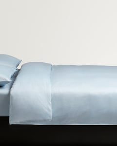 Sateen Duvet Cover – Shirt Blue