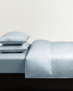 Sateen Duvet Cover Set (3 pcs) – Shirt Blue