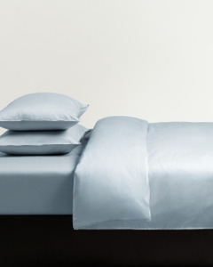 Sateen Duvet Cover Set (3 pcs) – Shirt Blue