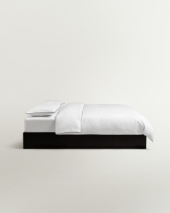 Percale Sheet Set (5 pcs) – Crisp White/Black