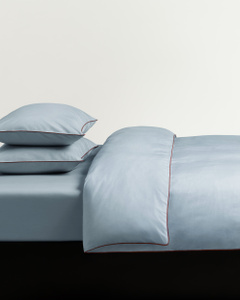 Percale Duvet Cover Set (3 pcs) – Shirt Blue/Red